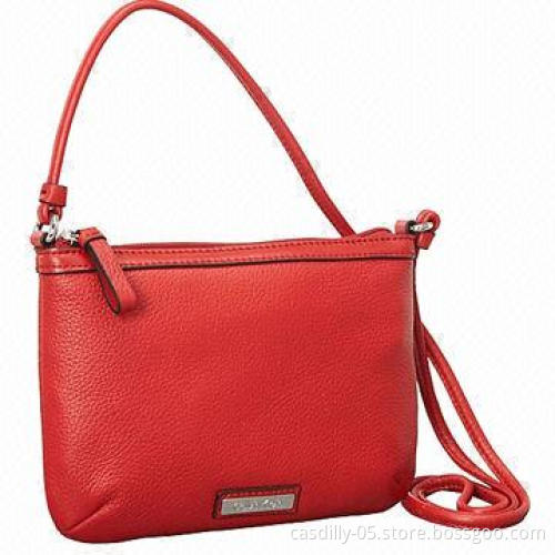Crossbody bag with top zip entry